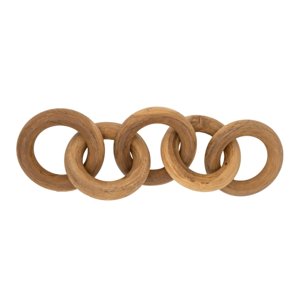 Artekko Διακοσμητική Αλυσίδα Ξύλινη Teak (50x12x12)cm