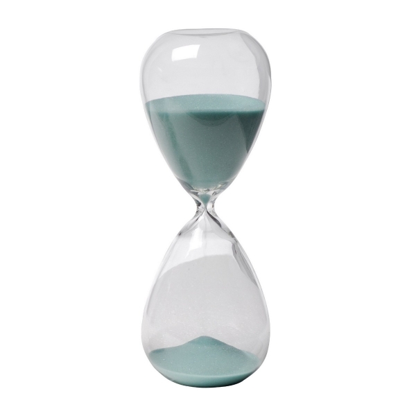 Artekko Hourglass Γυάλινη Διακοσμητική Κλεψύδρα με Γαλάζια Άμμο (9x9x25.5)cm