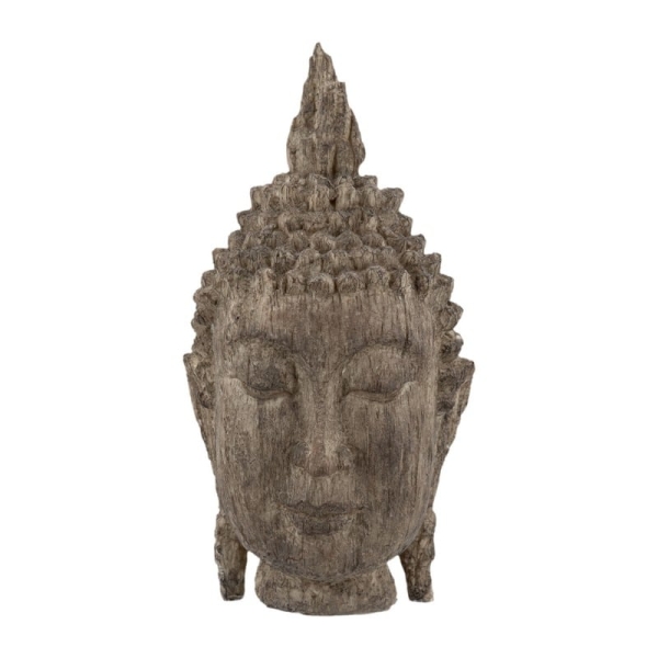 Artekko Buddha Διακοσμητικό Κεφάλι Βούδα Καφέ