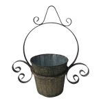 Artekko Planter Πράσινο Μεταλλικό Κρεμαστό Κασπώ (32x16x36)cm