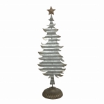 Artekko Xmas Γκρι Μεταλλικό Διακοσμητικό Δεντράκι (14x10x42)cm