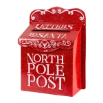 Artekko Xmas Mailbox Κόκκινο Μεταλλικό Γραμματοκιβώτιο (26x12x35)cm