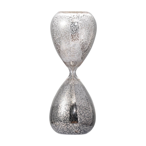 Artekko Hourglass Γυάλινη Διακοσμητική Κλεψύδρα με Λευκή Άμμο (9x9x25.4)cm