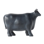 Artekko Cattle Μαύρη Επιτραπέζια Διακοσμητική Αγελάδα Ρητίνης (31x11.5x22)cm