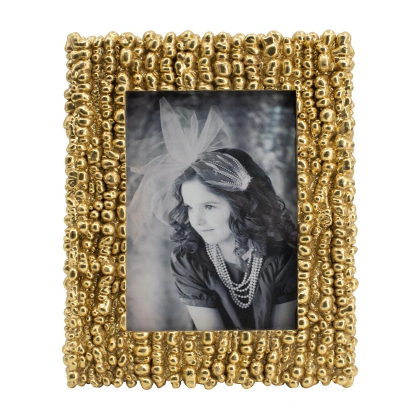 Artekko Frame Χρυσή Κορνίζα Ρητίνης για Φωτογραφία 5Χ7" (21x2.5x25)cm