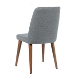 Artekko Milano Ξύλινη Καρέκλα με Ανοιχτό Γκρι Ύφασμα (59x59x91)cm