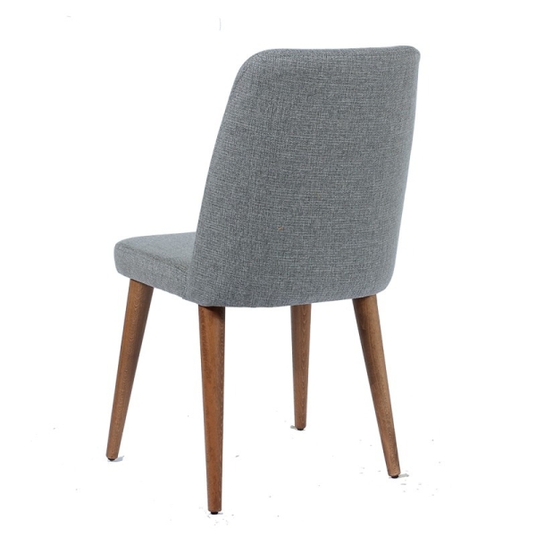 Artekko Milano Ξύλινη Καρέκλα με Ανοιχτό Γκρι Ύφασμα (59x59x91)cm
