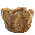 Artekko Woody Διακοσμητικό Μπολ από Ξύλο Teak σε Φυσική Απόχρωση (35x30x20)cm