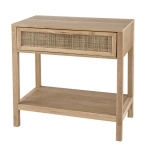Artekko Cons MDF Κομοδίνο με Ψάθα σε Φυσική Απόχρωση (55x30x55)cm
