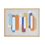 Artekko Glitter Πολύχρωμος MDF Πίνακας σε Κορνίζα (40.5x50.4x3.5)cm