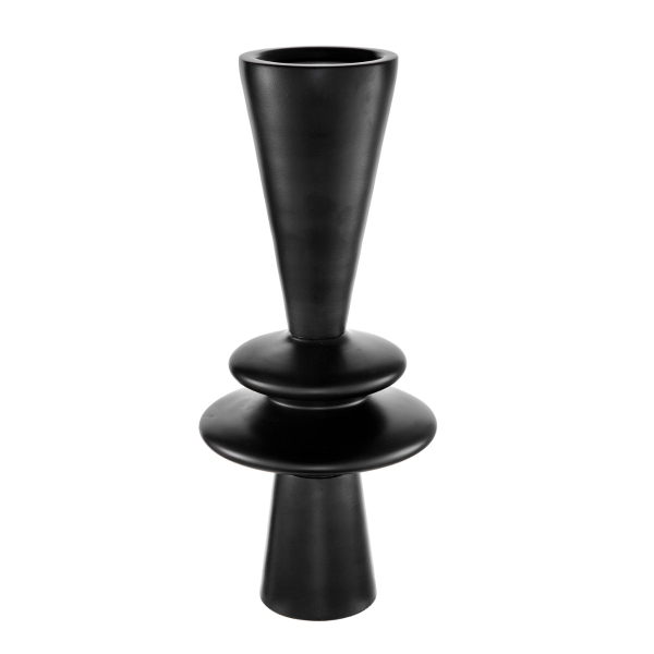 Artekko Trophy Μαύρο Μεταλλικό Διακοσμητικό Κηροπήγιο (16.5x16.5x39)cm