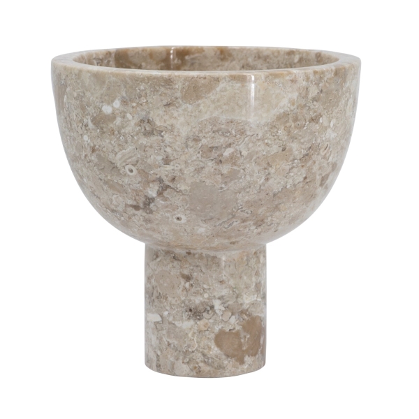 Artekko Marble Μπεζ Μαρμάρινο Μπολ (15x15x15)cm