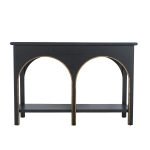 Artekko Console Μαύρη Κονσόλα από Ξύλο Paulownia με MDF (120x40x81)cm
