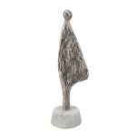 Artekko Figurine Ασημί Μεταλλικό Επιτραπέζιο Διακοσμητικό Γλυπτό με Φιγούρα (8.9x7.6x27.9)cm