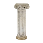Artekko Pedestal Μπεζ Διακοσμητικό Βάθρο Ανθοστήλη από Μαγνήσιο (32.5x25.5x78.5)cm