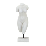 Artekko Figurine Λευκό Επιτραπέζιο Διακοσμητικό Ρητίνης με Γυναικεία Φιγούρα (12x13.2x36.3)cm