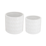 Artekko Planter Λευκά Κεραμικά Κασπώ (18x18x17)cm 2 pcs