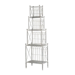 Artekko Vector Μεταλλική Ραφιέρα σε Λευκή Πατίνα (64.7x43x204.4)cm