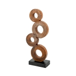 Artekko Woody Καφέ Διακοσμητικό Γλυπτό από Ξύλο Teak (20x12x60)cm