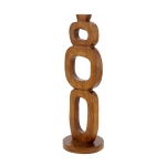 Artekko Woody Καφέ Κηροπήγιο από Ξύλο Teak (20x16x59)cm