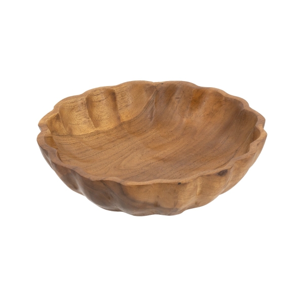 Artekko Woody Καφέ Διακοσμητική Πιατέλα από Ξύλο Teak (20x20x5)cm