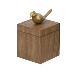 Artekko Solis Καφέ MDF Κοσμηματοθήκη Διακοσμητικό Κουτί (10x10x17)cm