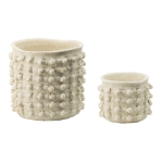 Artekko Knitt Λευκά Κρεμ Τσιμεντένια Κασπώ (30.5x30.5x27.5)cm 2pcs