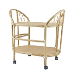 Artekko Rattan Τρόλεϊ - Μπαρ από Ρατάν σε Φυσική Απόχρωση (91.4x53.9x86.4)cm