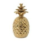 Artekko Pineapple Διακοσμητικός Χρυσός Κεραμικός Ανανάς (9x9x17)cm