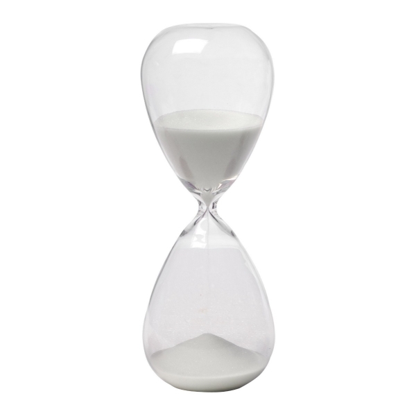 Artekko Hourglass Γυάλινη Διακοσμητική Κλεψύδρα με Λευκή Άμμο (7.5x7.5x20.3)cm