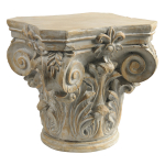 Artekko Pedestal Μπεζ Διακοσμητικό Βάθρο Ανθοστήλη από Μαγνήσιο (45.7x45.7x47)cm