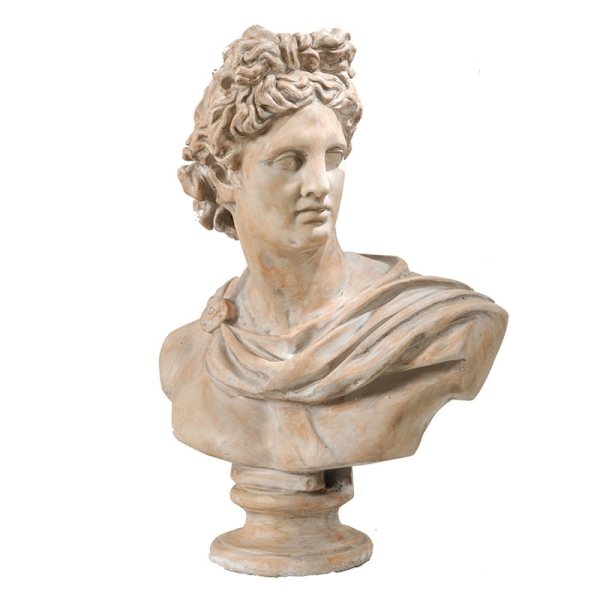 Artekko Placidia Μπεζ Διακοσμητική Ανδρική Προτομή από Μαγνήσιο (61x34.3x78.7)cm