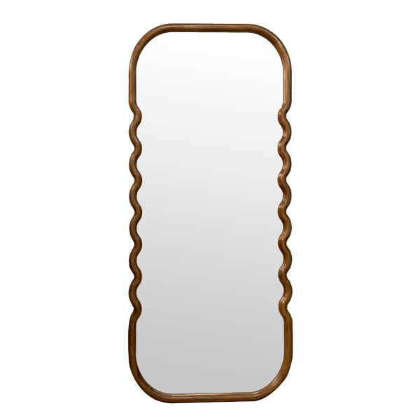 Artekko Mirror Καφέ Επιδαπέδιος Καθρέπτης από Ξύλο Πεύκου (79.7x3.6x188)cm