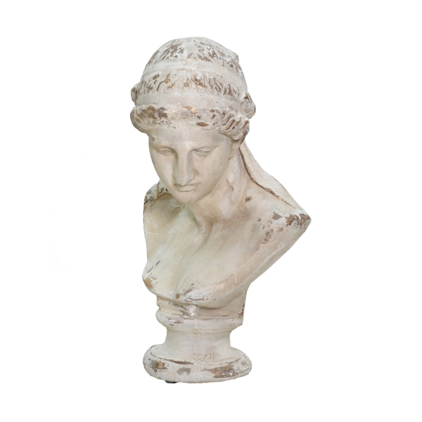 Artekko Statue Διακοσμητική Προτομή από Μαγνήσιο σε Λευκή Πατίνα (43x34x66)cm