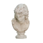 Artekko Statue Διακοσμητική Προτομή από Μαγνήσιο σε Λευκή Πατίνα (38x43x72)cm