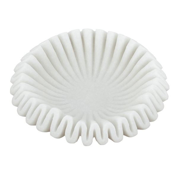 Artekko Coral Λευκό Διακοσμητικό Μπολ Ρητίνης (34x34x9.5)cm