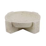 Artekko Cement Μπεζ Διακοσμητικό Τσιμεντένιο Μπολ (25.5x25.5x7.7)cm