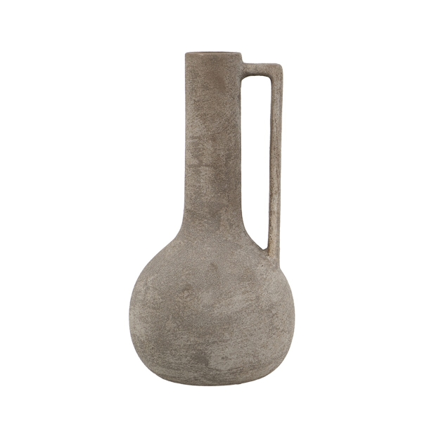 Artekko Candia Γκρι Βάζο από Τερακότα (17.5x17.5x34)cm